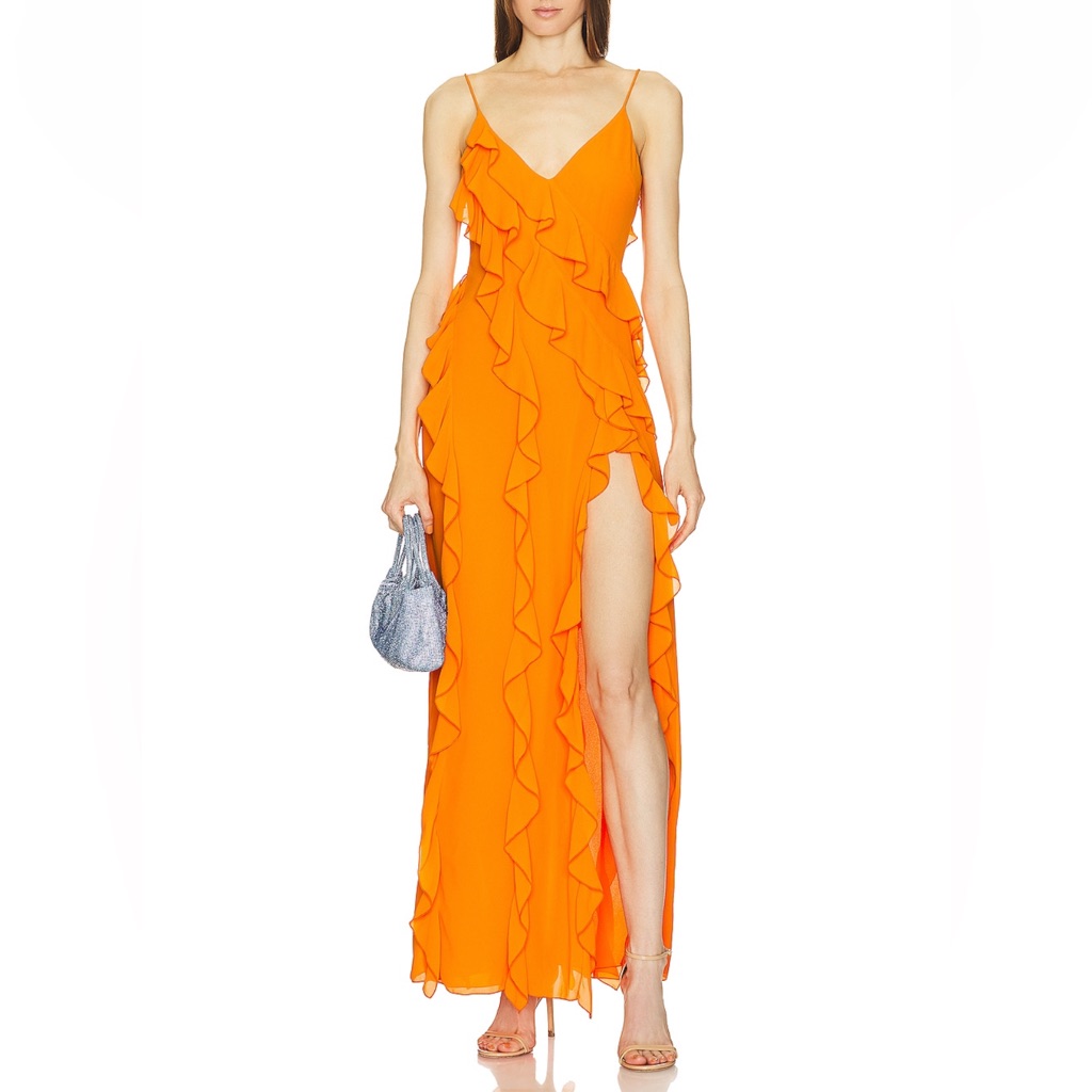 Nbd | Nehna Gown In Bright Orange